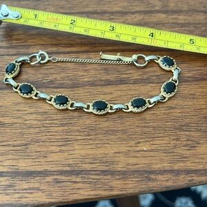 Vintage gold black bracelet